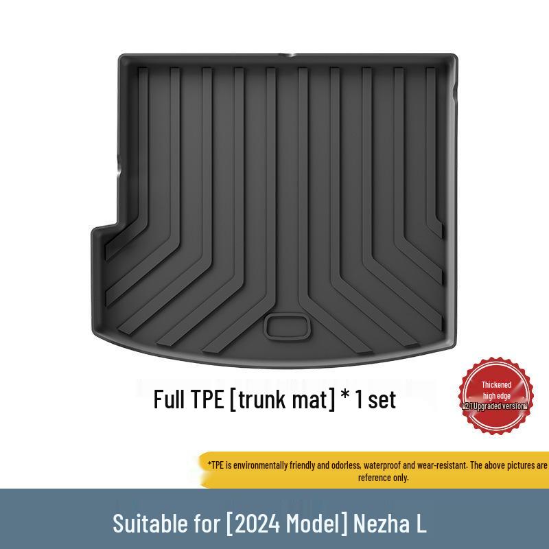 Custom All-TPE Floor Mats for 24 Nezha L Car Models, Including Trunk and Seat Backrest Mats.