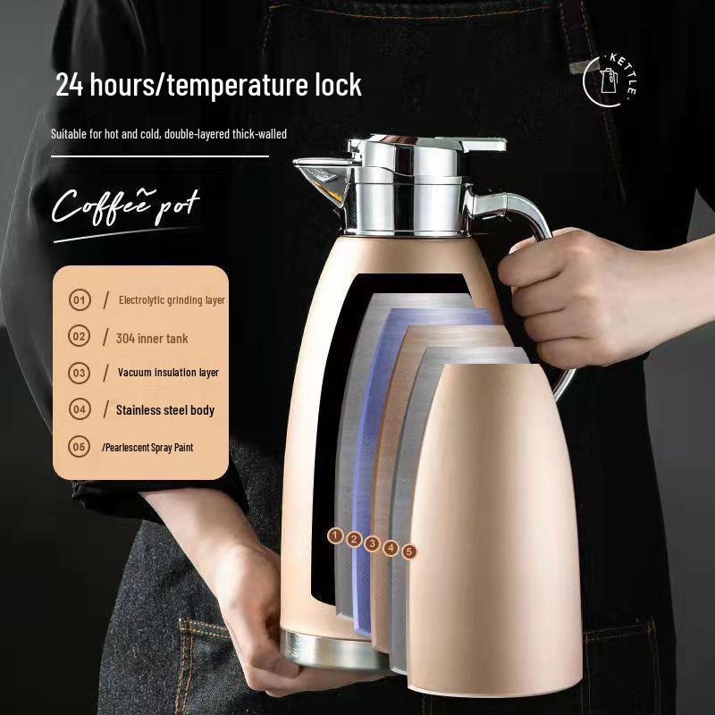 Large Capacity Insulated Stainless Steel Thermos Flask for Home Use