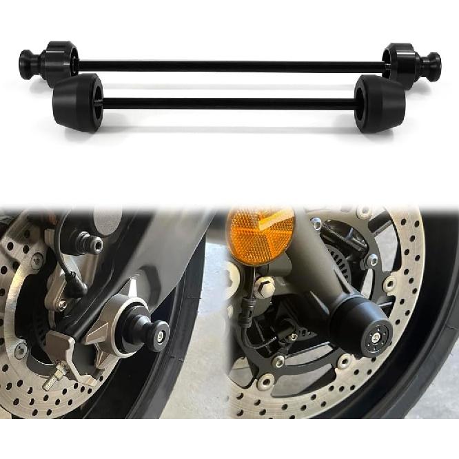 Xitomer Rear & Front Axle Sliders Fit for MT-07 FZ 07 2014-2024 MT 07 FZ 07 Motorcycle Front Rear Fork Wheel Frame Sliders with Swing Arm Bobbins