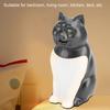 Cute Night Light Small Cat Figurine Ambiance Decoration Lamp for Bedroom Bedside Living Room Camping Tent