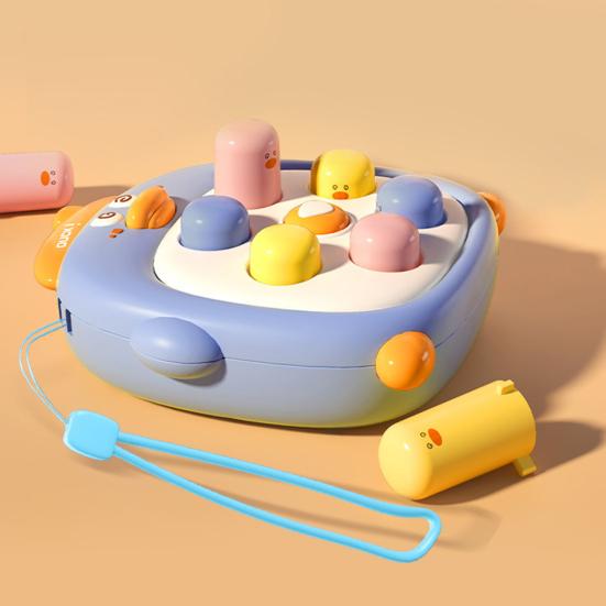 Whack-A-Mole Toy for Kids Colorful Lovely Cartoon Gopher Hammer Knock Toy Parent-child Interactive Hand-eye Coordination Sensory Toy for Baby Boys