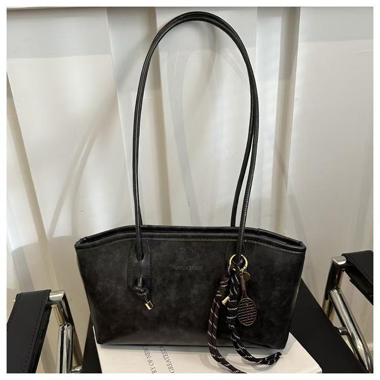

2025 Women s Retro Solid Color Crossbody & Shoulder Bag - Autumn/Winter Fashion Collection Without Pendant чёрный