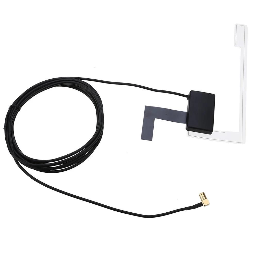 

Активная антенна DAB с адаптером SMB, цифровая радиоантенна, скрытая клейкая антенна на окно, крышу, лобовое стекло для автомобиля, вездехода, грузовика чёрный