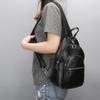 Genuine Leather Small Backpack Top Layer Cowhide Chest Bag Fashion Women's Backpack Multi-layer Anti-theft Women's Bag