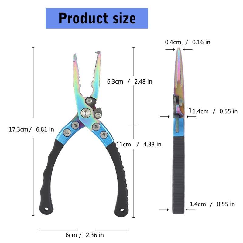 Multifunctional Small Fishing Plier Scissors Nonslip Stainless Steel Hook Remover Fish Line Cutter Fishing Tool Enduring