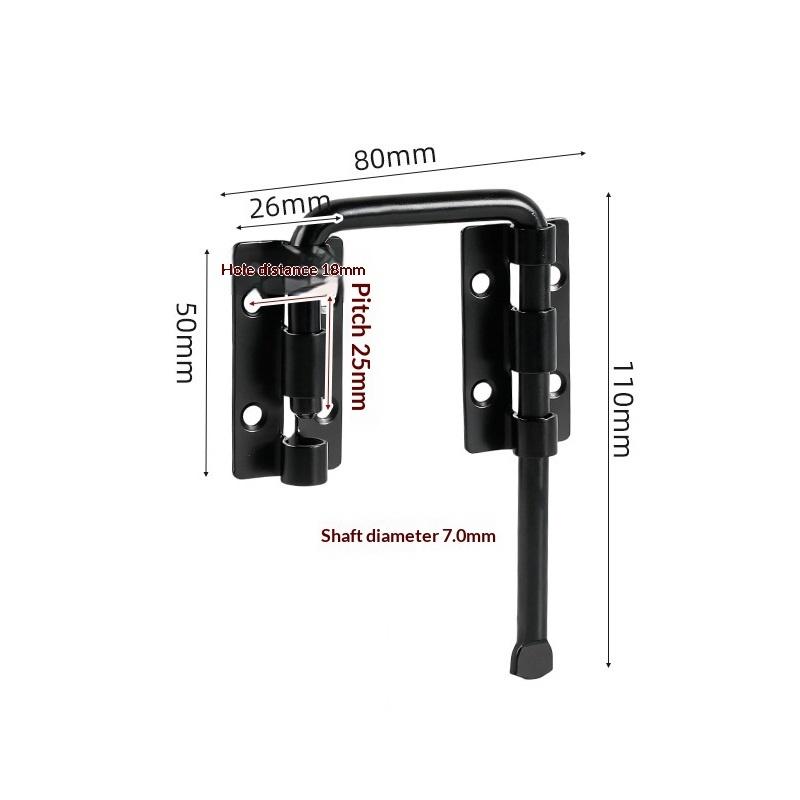 Anti-Theft 90 Degree Gate Latch Lock Stainless Steel Durable Safety Door Latch for Balcony Fence Home Security