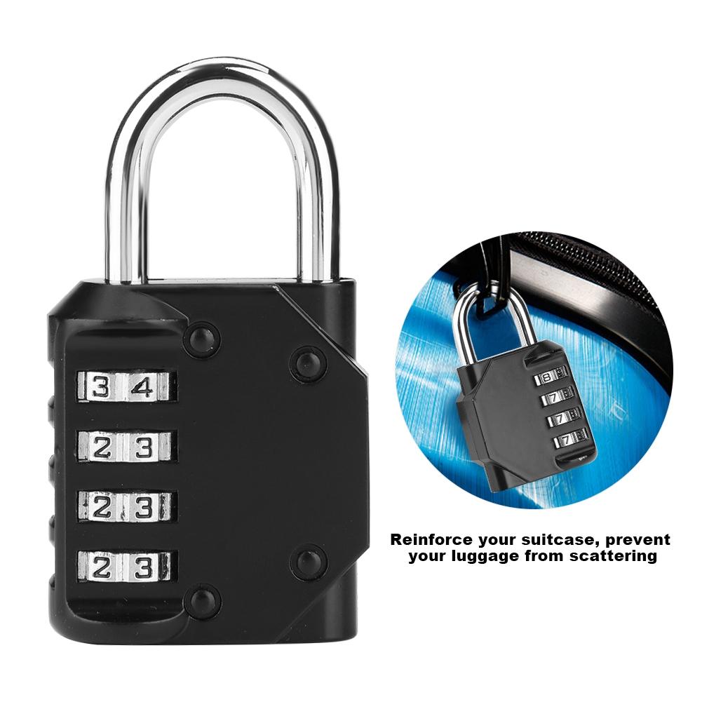 4 Dial Digit Combination Suitcase Luggage Code Password Lock Padlock