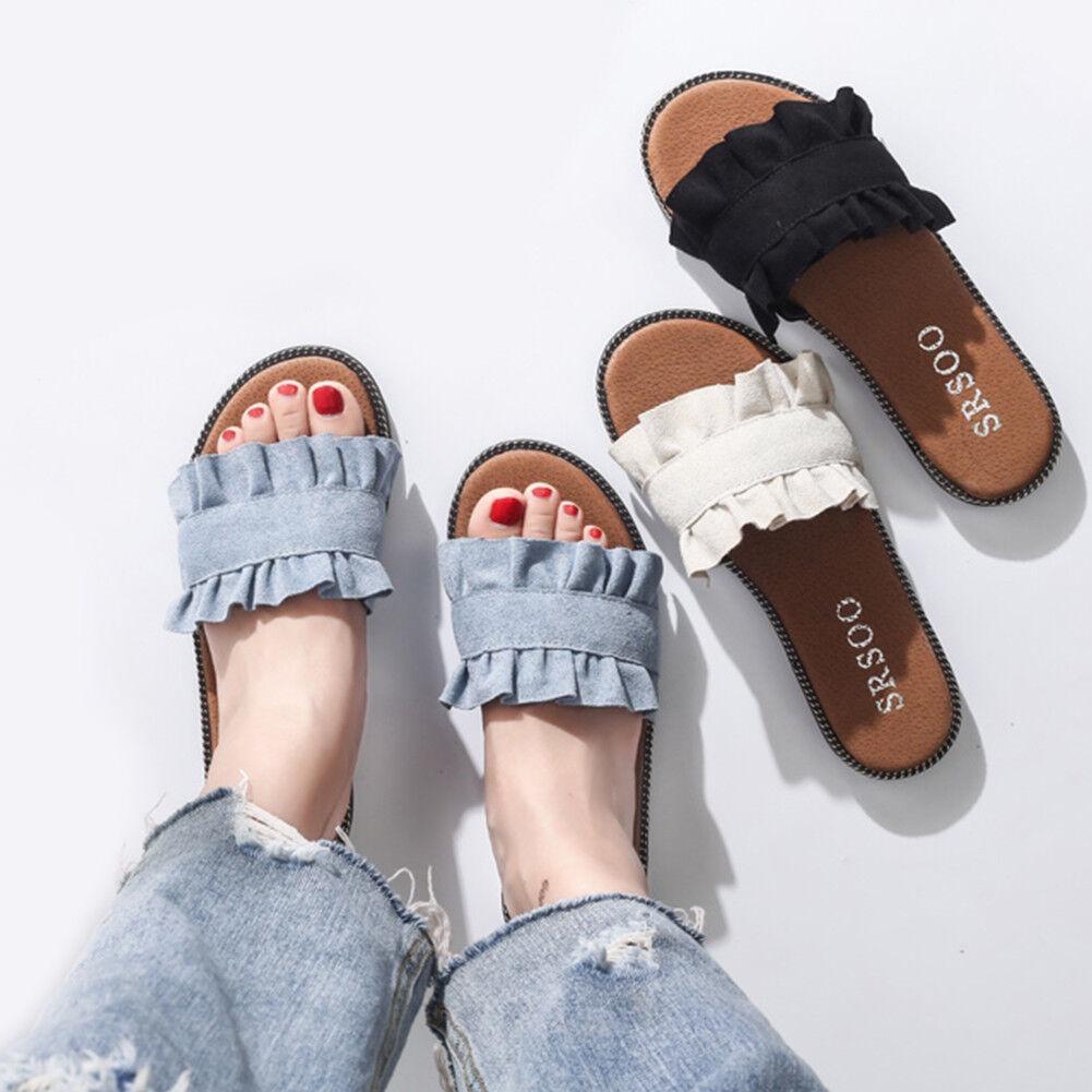 Korea Style Ladies Womens Flats Slip On Comfy Flip Flop Slider Slippers Sandals In Chic Colors