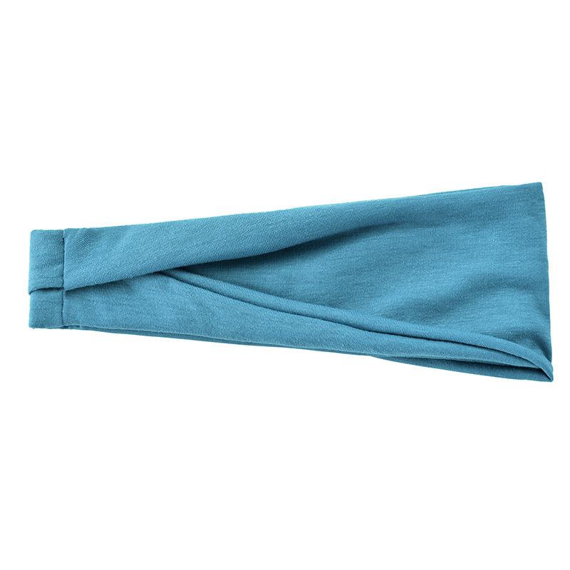 2024 New Women Solid Color Elastic Hair Bands Yoga Headband For Women Twist Cotton Wide Turban Knotted Headwrap Hair Accessories