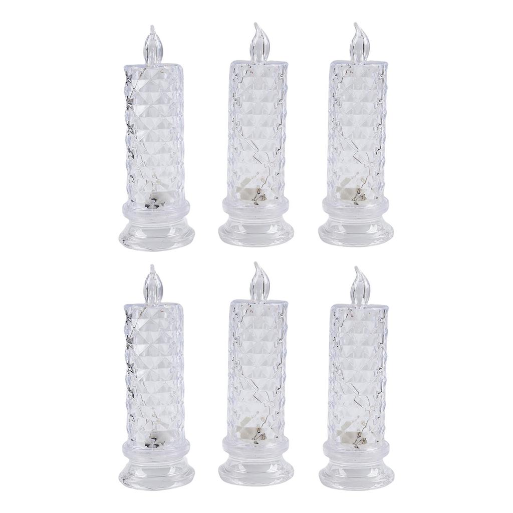 LED Crystal Table Lamp Decorative Flameless Electric Candles Crystal Candles LED Light for Bedroom Party Christmas Decor