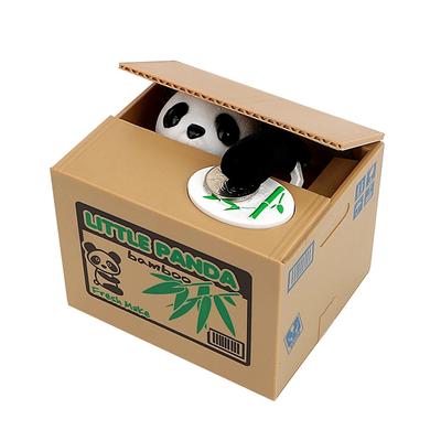 Cofrinho Panda Automático, Cofrinho Gato e Cachorro Rouba Moeda, Caixa para Guardar Dinheiro, Cofrinhos Eletrônicos, Presente para Crianças, Decoração de Casa, Fofo