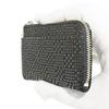 Indenya Inden Coin Purse F Coin Purse 05 Deerskin Black x Black Lacquer Small Checkered Pattern 1005-01-167