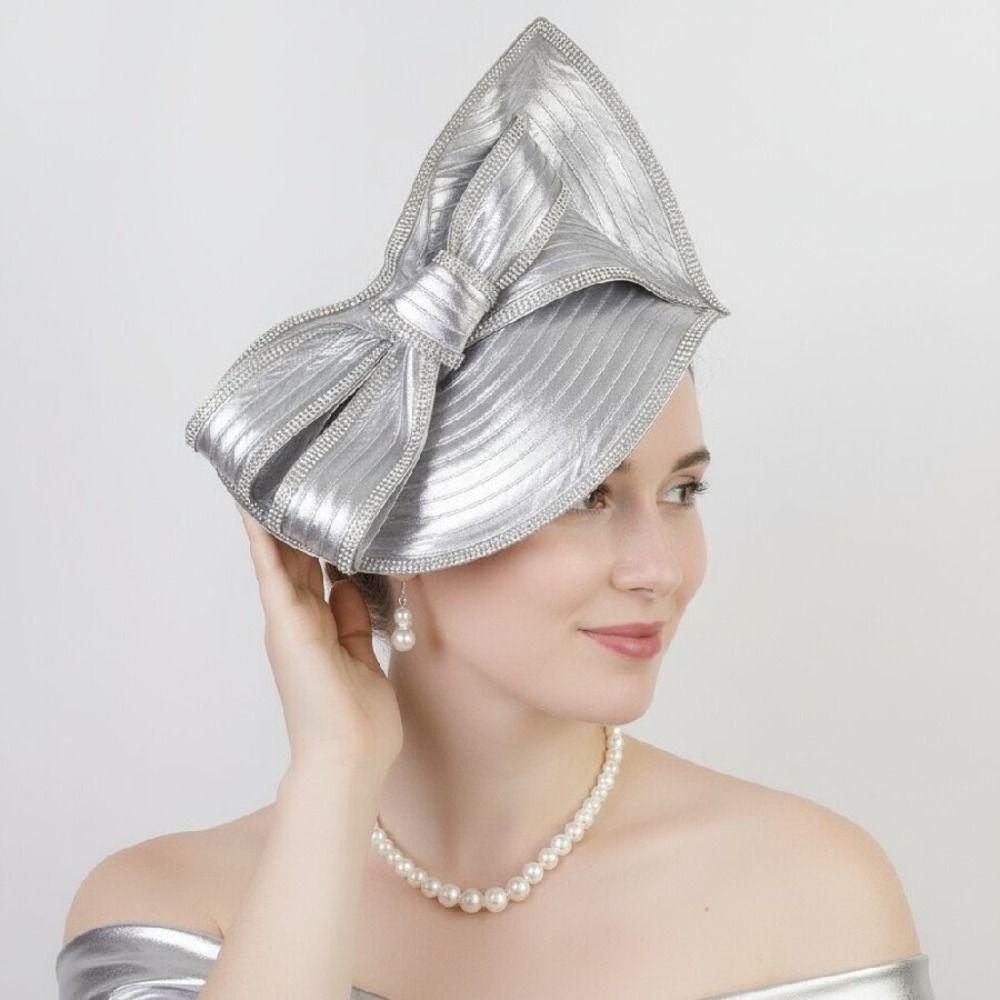 Exquisite Vintage Fascinator Hat Bowknot Hair Band Sweet Bride Headdress Hair Hoop Top Hat 1920s Hair Accessories Photography