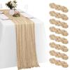 6er-Pack Mulltischläufer Rustikaler durchsichtiger Gaze-Tischläufer Käsetuch für Hochzeit Geburtstagsfeier Babyparty Tischdekoration