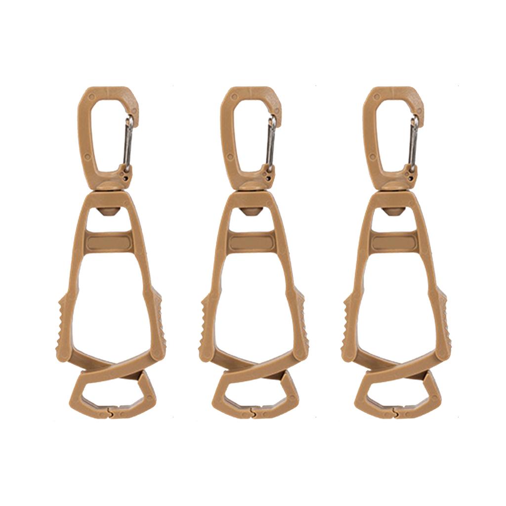 3Pieces Glove Clamp Carabiner Clip for Tool Bags Towel Hooks Nonslip Belt Attachment for Construction Outdoor Activity
