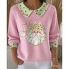 Womens Oversized Long Sleeve Crewneck Sweatshirt 2025 Fall Casual Pullover With 3D Print Acrylic Fabric