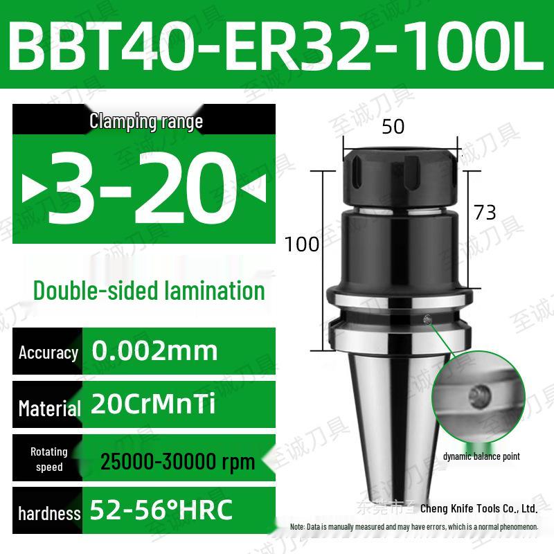 CNC-Hochgeschwindigkeits-Doppelseitiger BBT30/40/50-ER20/25/32 Werkzeughalter mit Dynamischer Auswuchtung