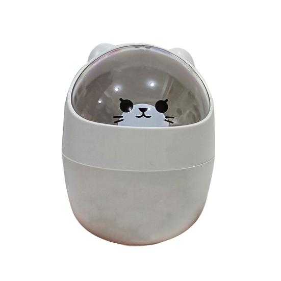 Mini-Mülleimer, große Kapazität, abnehmbarer Mini-Desktop-Mülleimer aus PS-Kunststoff für Schlafzimmer