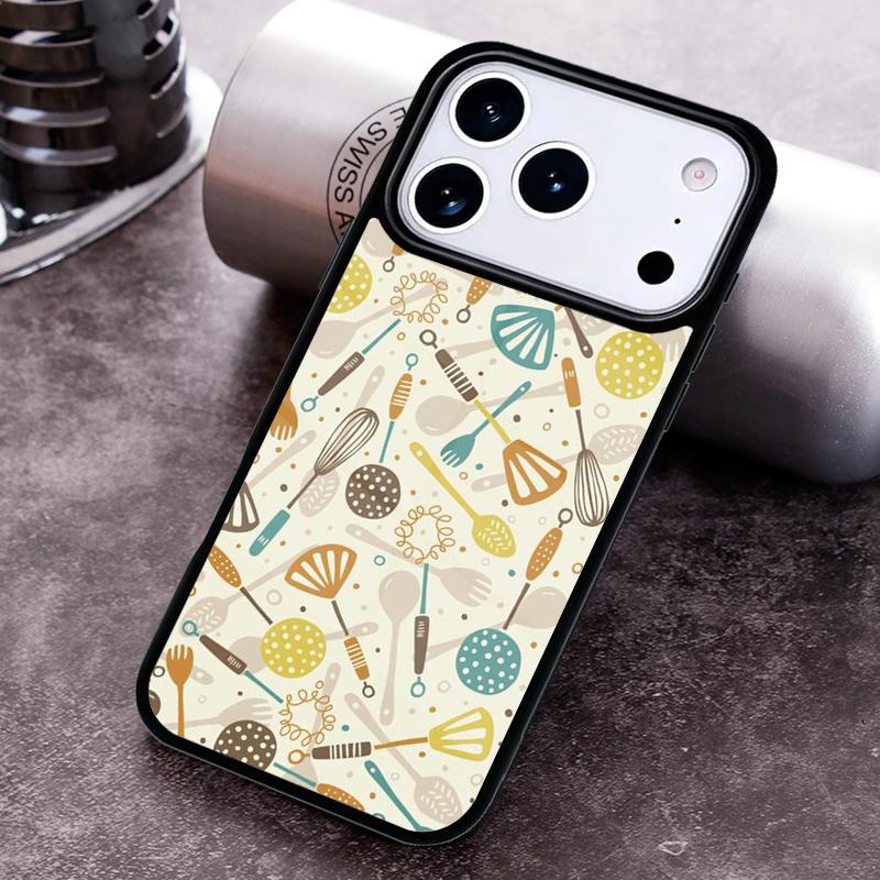 Vintage Baking Pattern Phone Case For iPhone 17,16e,15,14,13,12,11,Mini,Pro,MAX soft Silicone Cover