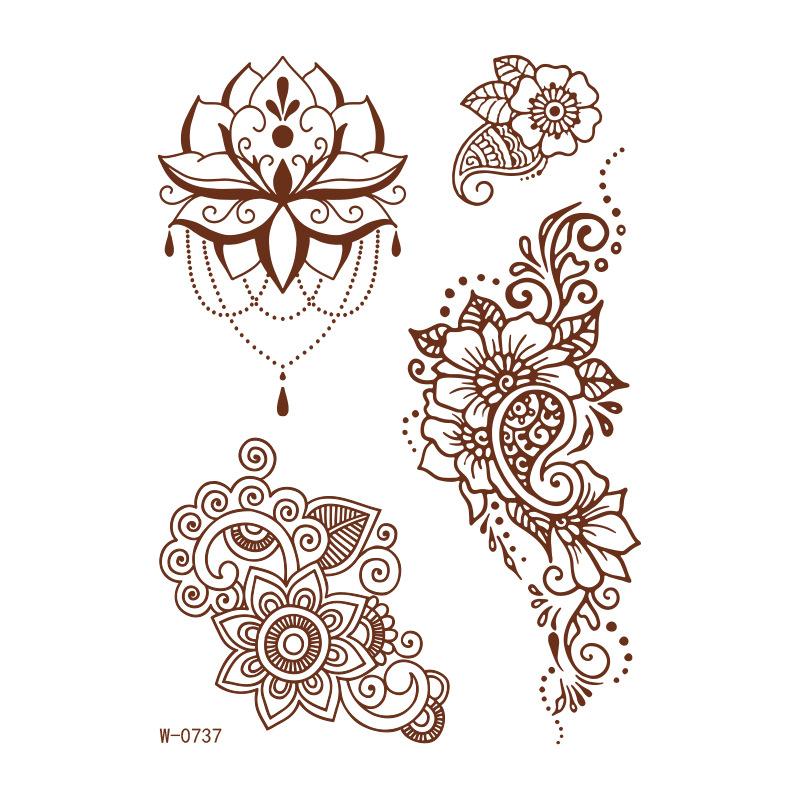 Beauty Sticker Vermilion Lace Tattoo Sticker Waterproof Tattoo Sticker