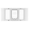 Cat Door for Window, Adjustable To Fit Window Width 686-813 Mm, 4 Secure Lock Modes, Aluminum Frame and High-Transparency Glass, Magnetic Closure,