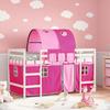 VidaXL Lit Mezzanine Enfants et Tunnel, Lit Surélevé pour Enfants avec Échelle, Meuble de Rangement Chambre, Moderne, Rose 3207005