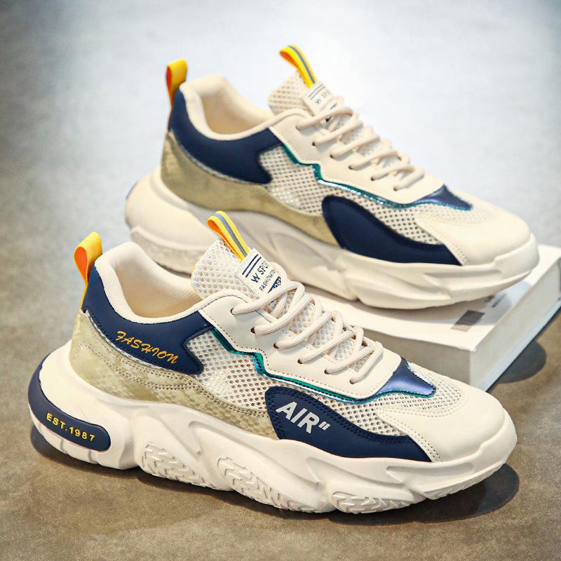 

Летняя мужская обувь, дышащая, новая, тонкая, сетчатая обувь, модная, повседневная, спортивная, дезодорирующая, для бега, папы, модная обувь 44