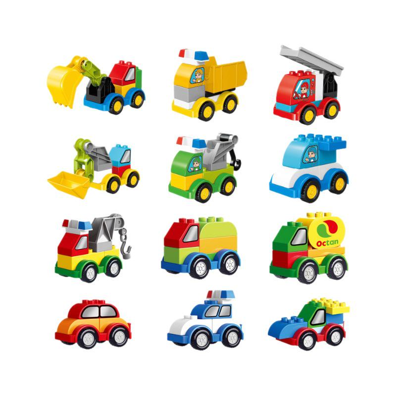 Versatile Engineering Car Toy: Suitable with LEGO Large Bricks, Encourages Creativity and Learning In Children, Ideal for Small Gifts.