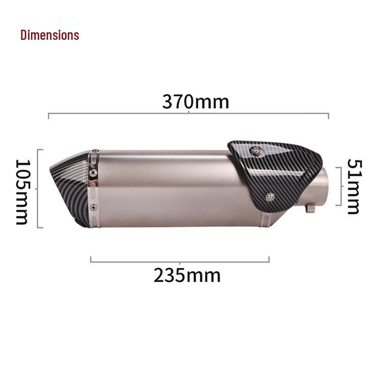 Universal Modified Exhaust Pipe for Motorcycle Models: 502C, Ninja 250, Z400, R25, MT-03, R1, and NVX 155.
