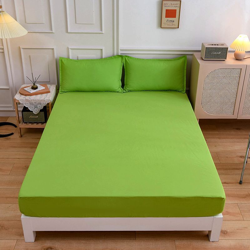 Solid Color Single Bed Pillow Cover 1.5/1.8 Single Double Bed Sheet (No Pillowcase)