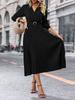 Women's High-End Solid Color Dress - Spring/Autumn Fashion