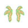 18K Gold Leaf Design Earrings for Women - Stylish Stainless Steel Fashion Accessories