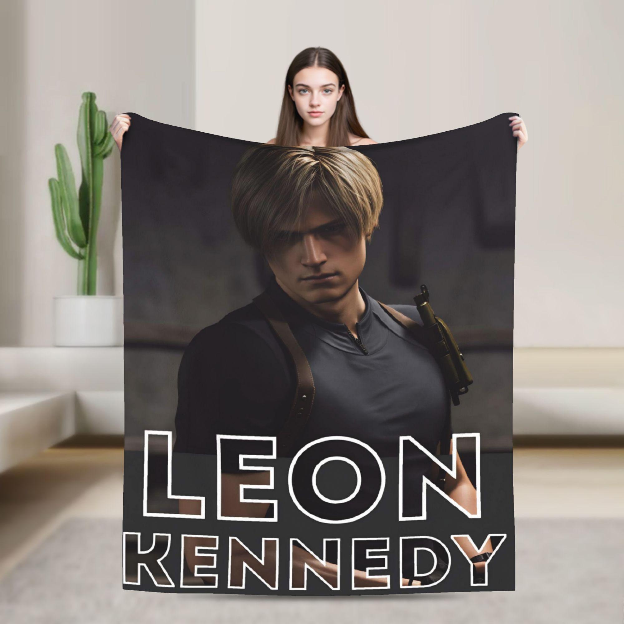 

Leon Kennedy Throw Blanket Soft Novelty Blankets For Bedroom Plane Travel Flannel Bedspread Bed Cover 80x120cm