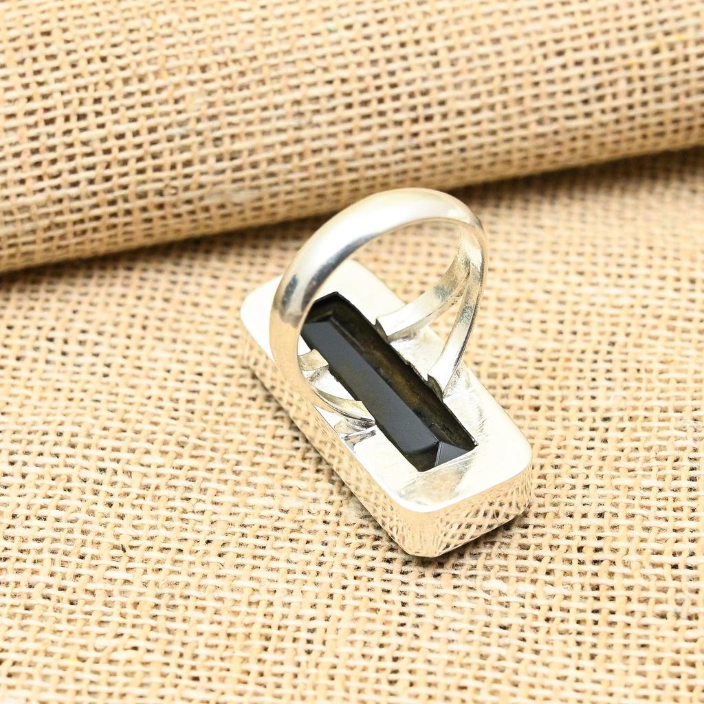 Glorious Black Spinel Gemstone Handmade 925 Solid Sterling Sliver Jewelry Ring For Her