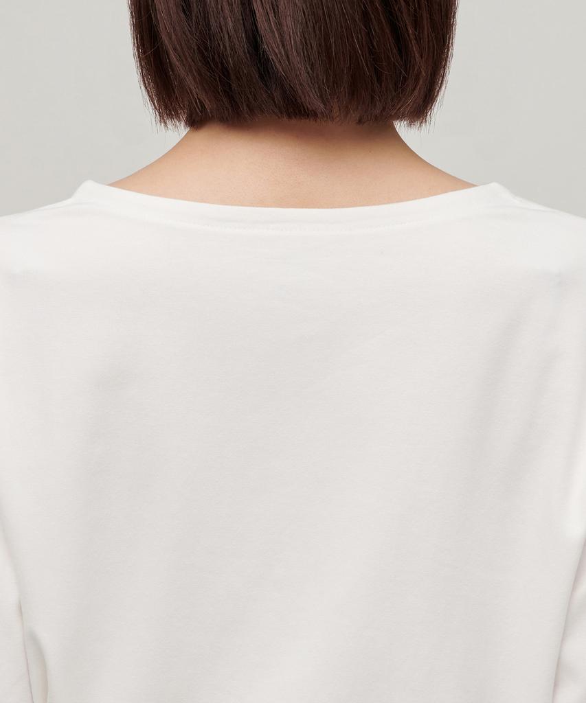 MUSINSA STANDARD WOMAN Women'S Relaxed Boat Neck Long Sleeve T-Shirt [Cream]