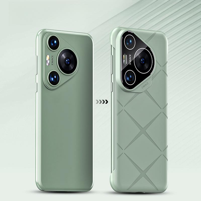 

Чехол для телефона Huawei Mate70Pro Borderless Starlight, Однотонный кожаный Magic7p Клетчатый P60 Противоударный чехол X60 Honor 90 зелёный