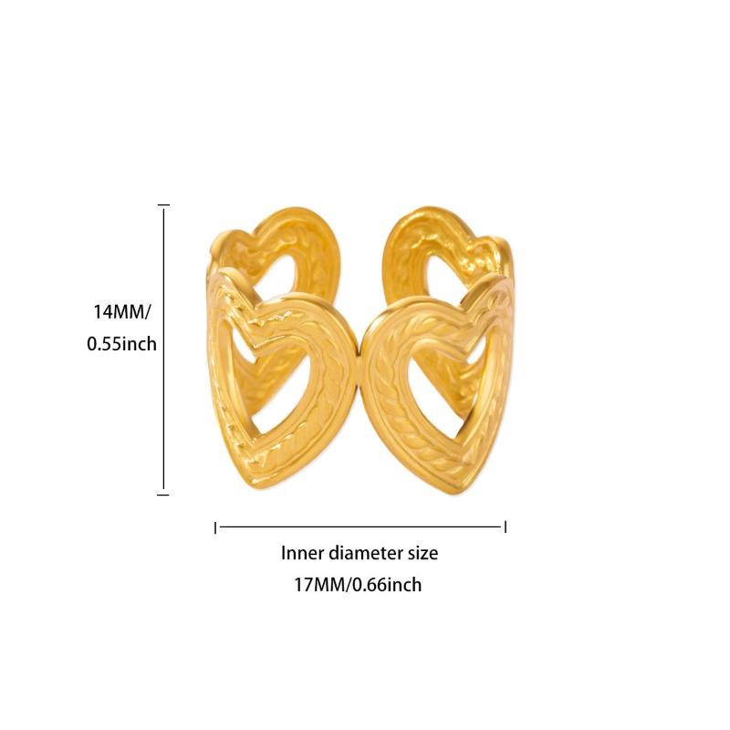 New Hot-selling Geometric Line Stainless Steel Ring Women's Opening Niche Personality Simple Fashion Ring