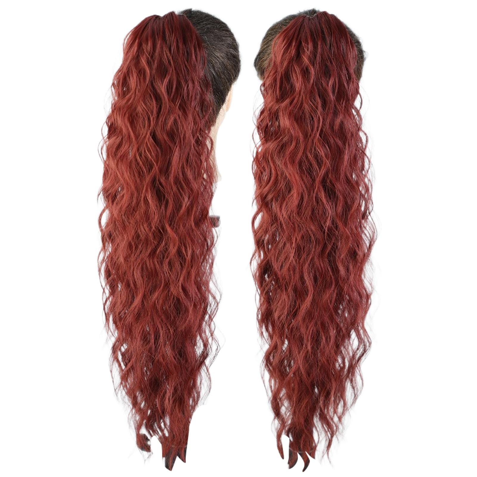 

Женский Девичий Кудрявый Хвост Заколка для Волос 1 шт Длинный В форме Кукурузы Волнистый Парик Наращивание Прическа Аксессуар для Ежедневного Использования One Size