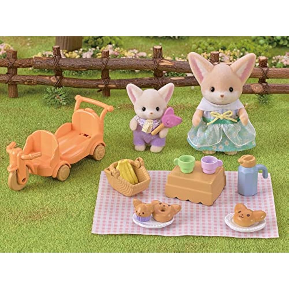 Sylvanian Families Doll/Furniture Set [Nakayoshi Picnic-Fennec] DF-24 ST Mark Certified Toy Doll ...
