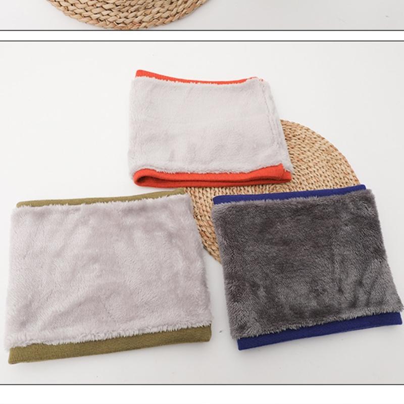 Inner Plush Neck Warmer Winter Neck Windproof Scarf for Woman Face Cover Scarf