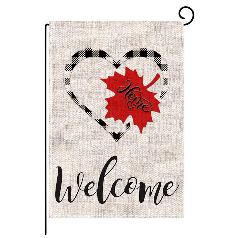 Autumn Series American Pastoral Style Double-Sided Garden Flag - Fashionable Wall Decoration Colorful
