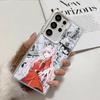 Darling Zero Two 02 Anime Soft Phone Case for Samsung Galaxy S24 S25 FE S26 Edge S23 Ultra S22 Plus S21 + Shockproof Cover Back