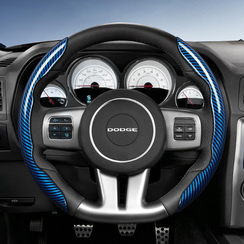 

Suitable for Dodge Carbon Fiber Texture Steering Wheel Cover, Segmented Quick-Release Style, for Models Such as Charger, Durango, Hornet, Attitude