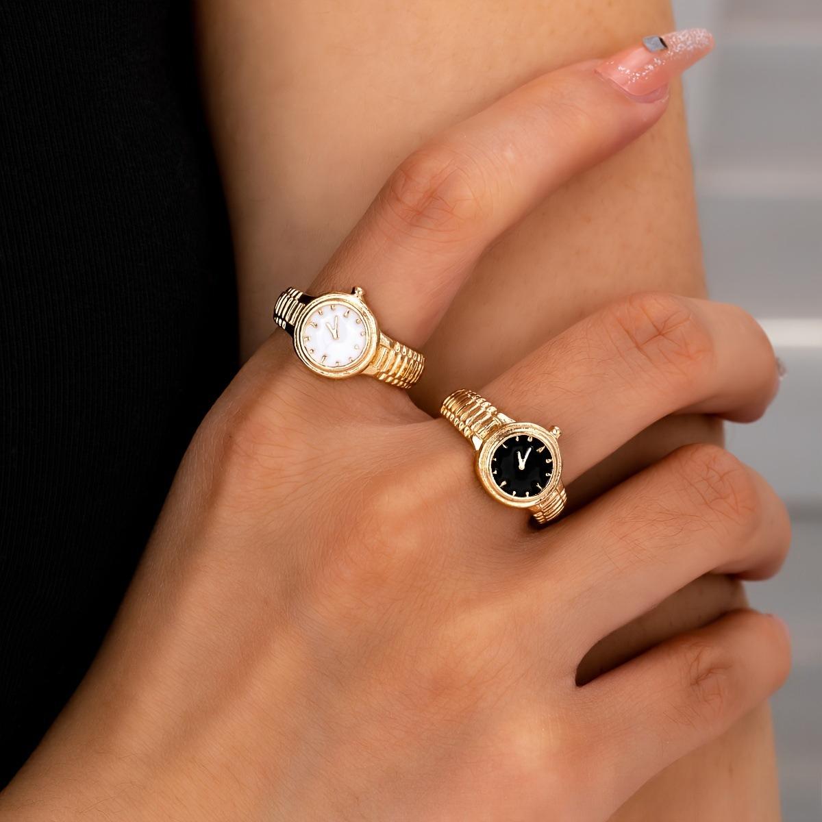 Oil Watch Ring Fashion Fresh Temperament Versatile Design Sense Premium Jewelry