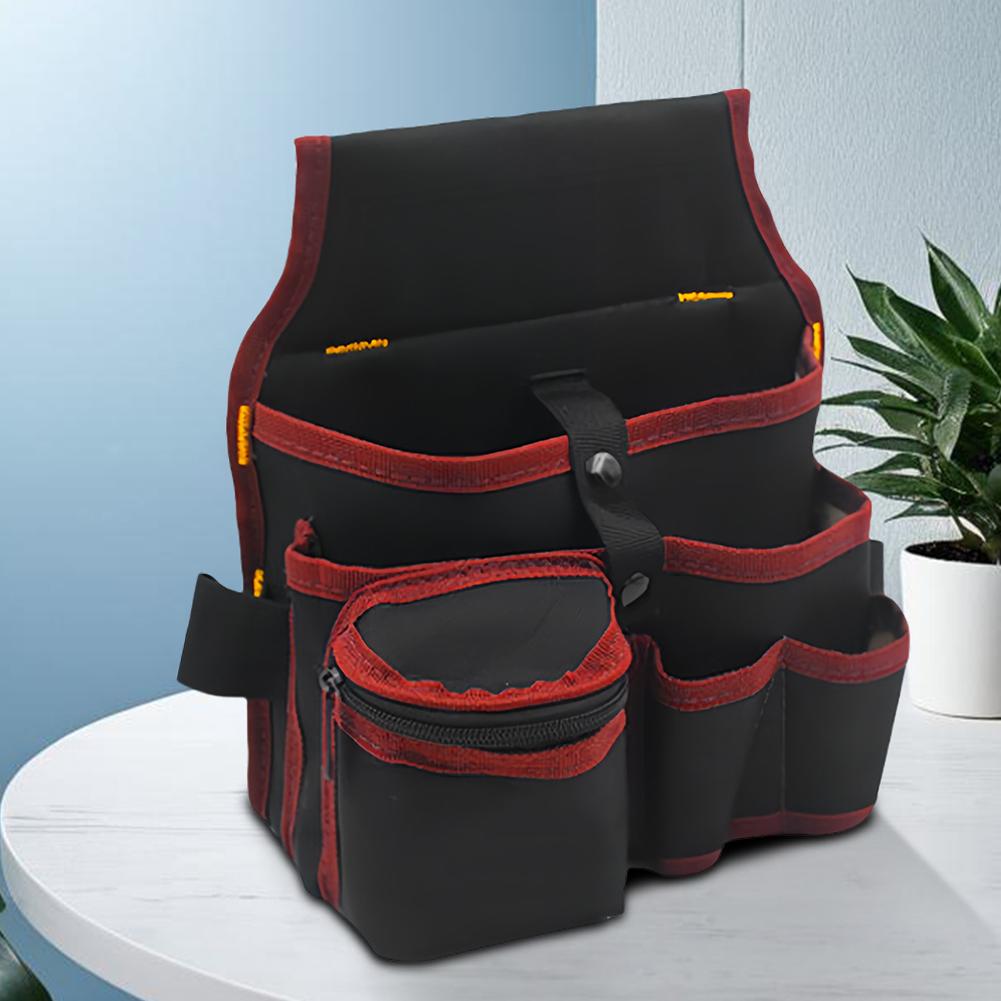 Electrician Tool Pouch Adjustable Buckle Belt Multi-Pocket Organizer Tool Storage Bag for Electricians Handymen Work