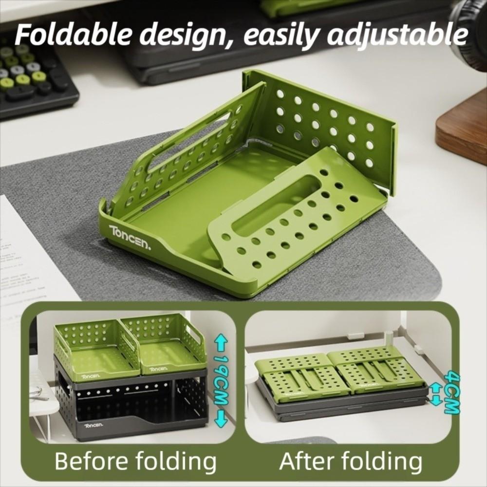 Pegboard Foldable Desktop Bookshelf Plastic Drawer Organizer Desktop Storage Shelf Student Study