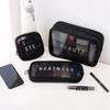 3Pcs Set Women Mesh Cosmetic Bag Travel Storage Makeup Bag Organizer Female Make Up Wash Pouch Portable Toiletry Beauty Case