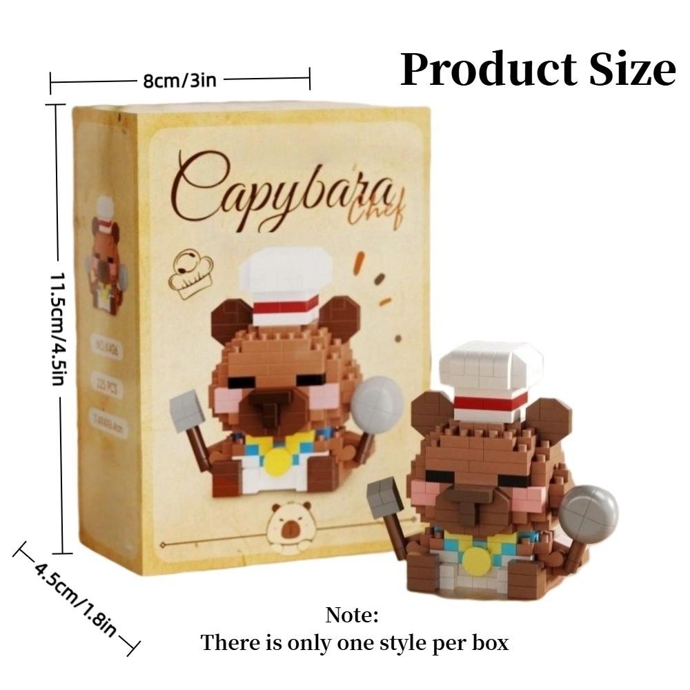 Mini Puzzle Building Blocks Dog Styling Micro Capybara Figurines  Gift for Boy Girl