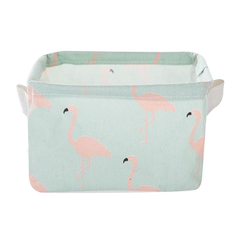 Cesta de Almacenamiento Impermeable de Algodón-Lino con Asas: Organizador de Escritorio de Tela para Artículos Varios y Cosméticos.