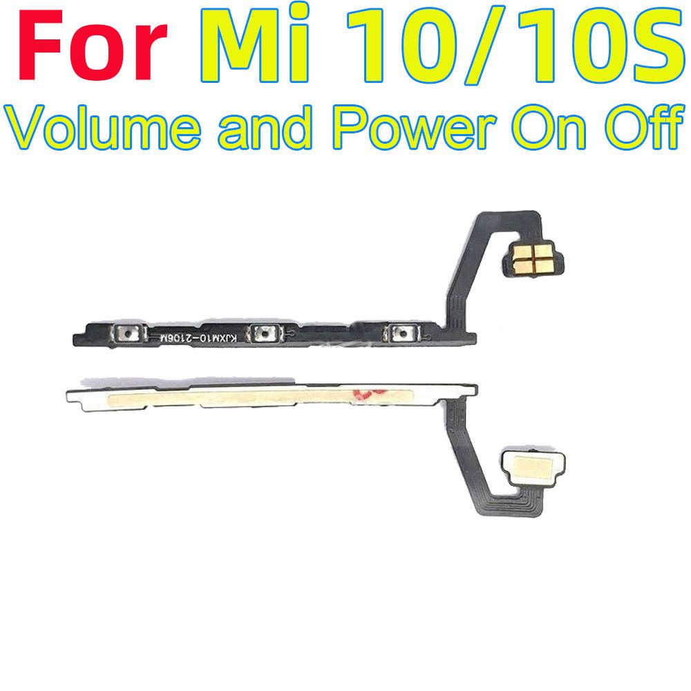 Power ON OFF Mute Switch Control Key Volume Button Flex Cable for Xiaomi Mi 10 / 10S / 10 Pro Power On Off Volume Power Volume